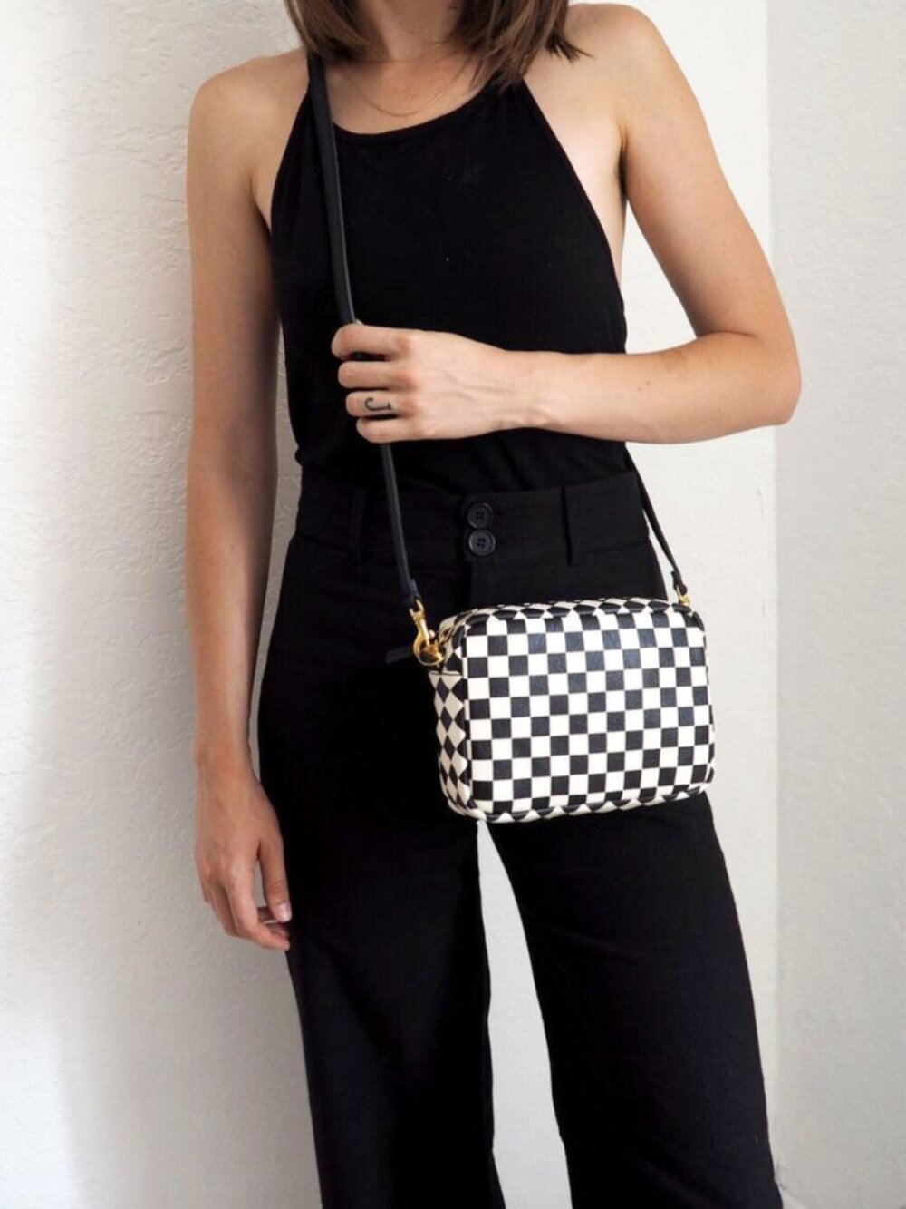 Clare V Checker Midi bag - Picture 2 of 10